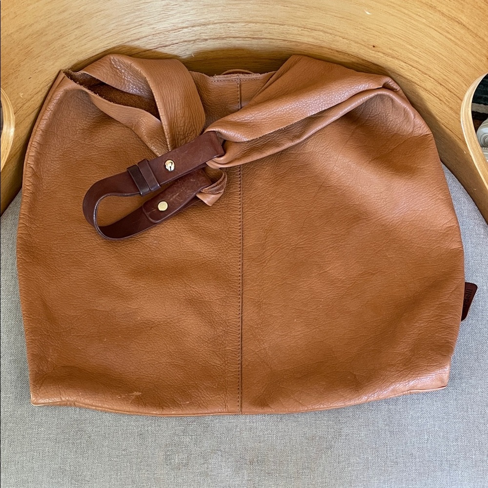 Nardelli Brown Leather Shoulder Hobo Bag